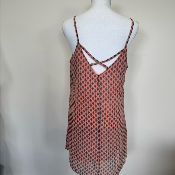 Peppermint Geometric Patterned Sleeveless Dress Size Large - Picture 2 of 7